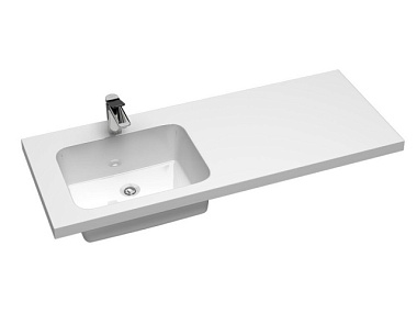 Раковина Aquadream Лакшери левая 2 кронштейна сифон сигн белый V120 D1