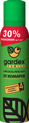 Аэрозоль-репеллент Gardex Family от комаров 150 мл (24) 32468131