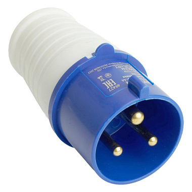 Вилка Stekker силовая CEE переносная ST-023 2P+PE 32А 220В IP44 PPG32-023-44 49427 