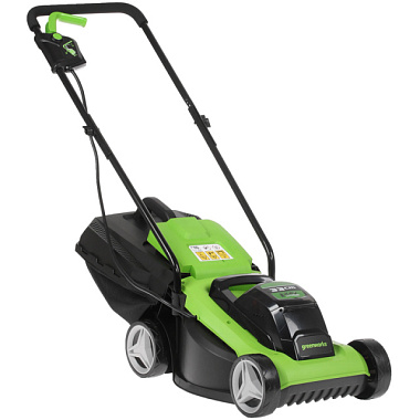 Газонокосилка Greenworks G24LM33K2 аккумул выгрузка в травосборник 30 л 8,3 кг 2509607