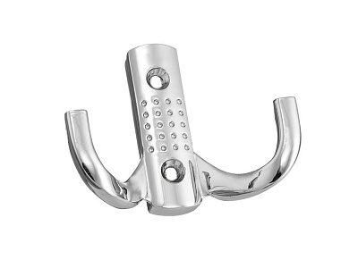 Крючок Kerron мебельный двухрожковый хром KR 0060