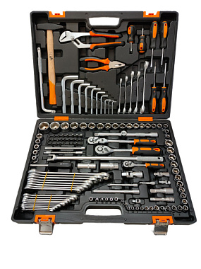 Набор инструментов Вихрь ½  ¼  CrV пластиковый кейс 142 предм 73/6/7/13