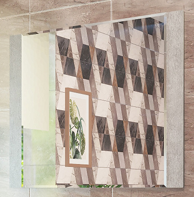 Зеркало Eva Gold Catherine 80 белый камень