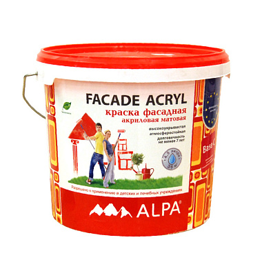 Краска Alpa Facade Acryl фасадная акриловая база C 4,5 л
