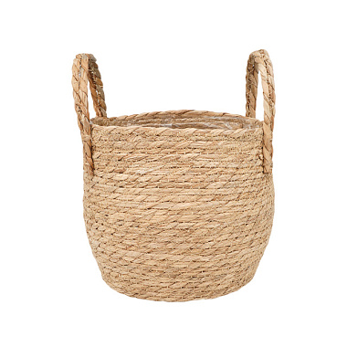 Кашпо плетеное Natural House Кения круглое с ручками натуральный Lishan-09 M