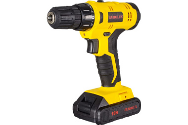 Дрель-шуруповерт аккумуляторная Eurolux ДА-18-2Li 72/14/40