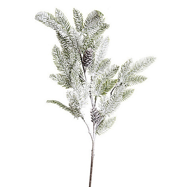 Ветка хвойная Holiday Classics с шишками заснеженная 74 см FS0359
