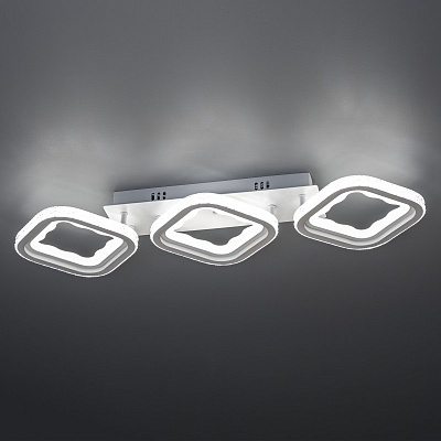 Люстра Ritter Losanga потолочная LED диммир ДУ белый 3 режима 120Вт 36м² 715*220*80 52931 0*