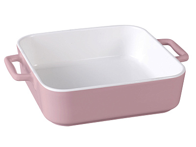 Форма Appetite Twist керамическая квадратная розовая 33*27,5*6,5 см YB00033S-PN