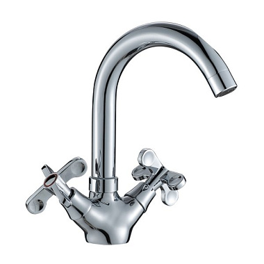 Смеситель Rossinka Тюльпан 1/2 м/к поворотный излив хром RS42-62