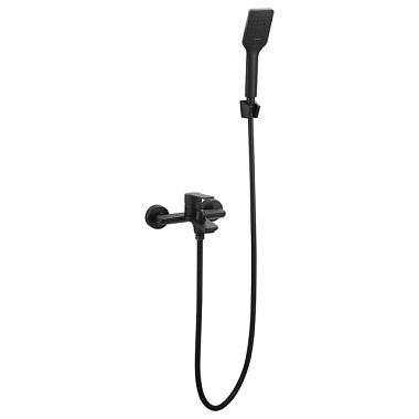 Смеситель Esko Singapore black для ванны короткий излив с аксессуарами SB 54