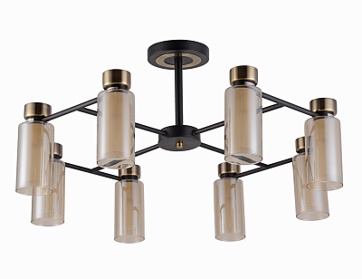 Люстра Schaffner Corneta 7050-8 BK Sch 8*E14 15W 76*76*38 см*