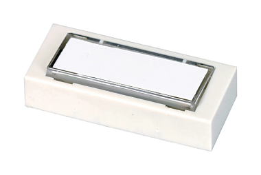 Кнопка Тритон звонковая с табличкой для надписи 250В 1А белая Т-01-1А-250В