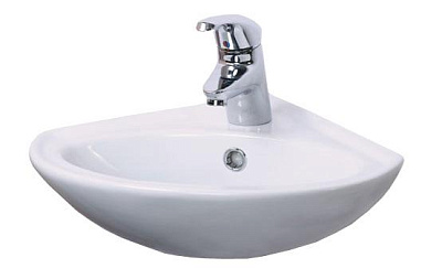 Раковина Sanita Веер угловая белая 36 см.38353