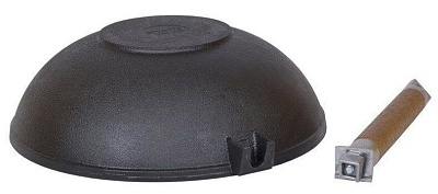 Вок Биол чугун съемная ручка стекл крышка 26см 1526С