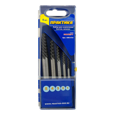 Набор Практика Эксперт для извлечения саморезов для шпилек и болтов 5 шт 640-414