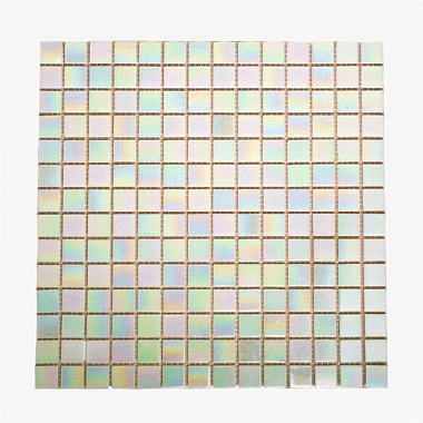 Мозаика Керамоград пластик белый перламутр 30,5*30,5 см 2*2*0,4 см KG59