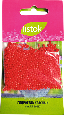 Гидрогель Listok для удержания влаги красный 20 гр 84687