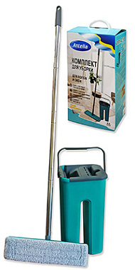 Комплект для уборки Антелла 6,5 л бирюзовый+темно-серый 27925