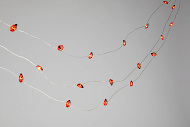 Гирлянда садовая Эра Божьи коровки на солнечной батарее 25 LED 7 м 2 режима ERASF23-19