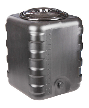 Бак для душа Альтернатива квадратный черный 150 л М6463