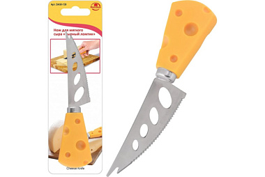 Нож Мультидом Сырный ломтик для мягкого сыра 14*3,5 см DA50-139