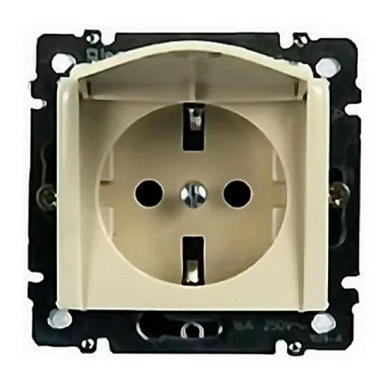Механизм розетки Legrand Valena 1- м защ. шторка с заземлением слоновая кость СП DIY-упак 695613***