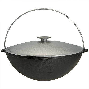 Казан татарский Гардарика Туризм чугунный походный алюм. крышка 12 л D-400 1612-6