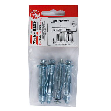 Анкер Tech-Krep дюбель Молли М5*52 4 шт - пакет 112285