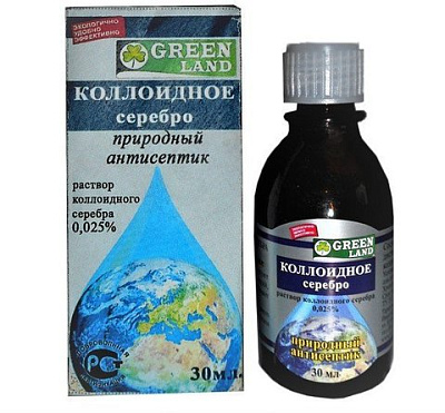 Серебро коллоидное Green Land природный антисептик 30 мл