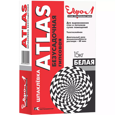 Шпаклевка Евро-Л гипсовая безусадочная15 кг