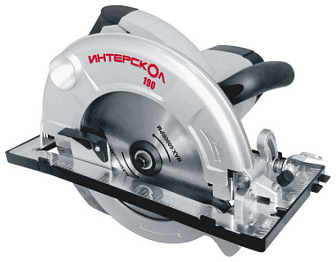 Пила дисковая Интерскол ДП-190/1600М 1600Вт пропил 63 мм 190*20*2,5 мм 4800 об/мин 5,6 кг 97.1.1.20