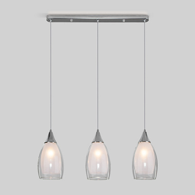 Cветильник подвесной Eurosvet со стеклянными плафонами хром 50285/3***