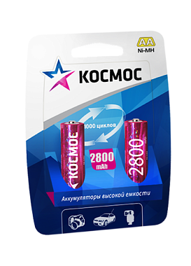 Аккумулятор Космос R6 NI-MN (2800mAh) BP-2 (бл.2шт) 153783