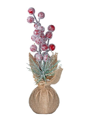 Новогоднее украшение Зимняя сосна 21*10*6см 88862