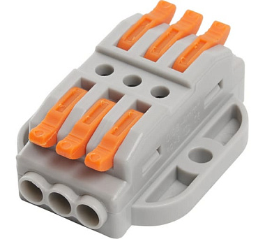 Клемма Stekker для фазных проводников 3 конт гр 0,08-2,5/4 мм 1вв/1выв 400 V 32A LD222-430 39502