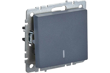 Выключатель IEK Brite ВС10-1-1-БрМ BR-V10-1-10-K35 одноклавишный с индикацией маренго 10А