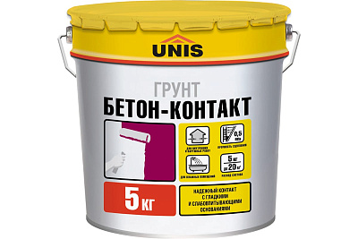 Грунт Юнис Бетон-Контакт Profi 5 кг