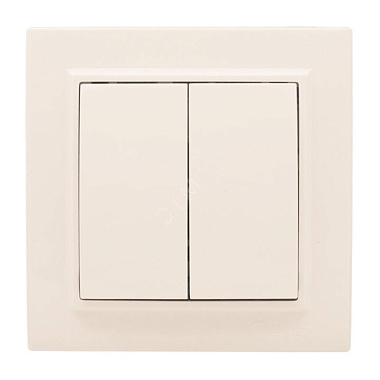 Выключатель Ekf Минск двухклавишный СП 10А бежевый ERV10-023-20