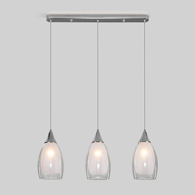 Cветильник подвесной Eurosvet со стеклянными плафонами хром 50285/3***
