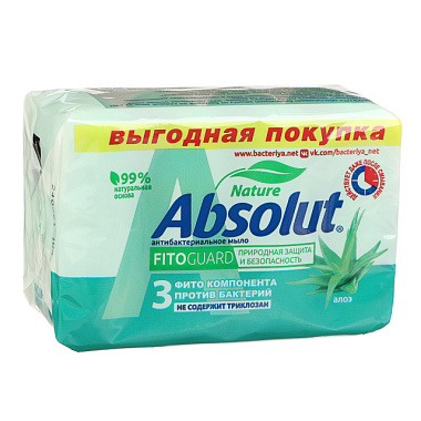 Мыло Absolut Nature алоэ 4*75 г