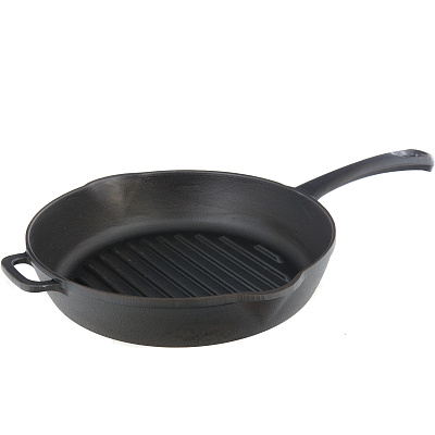 Сковорода-гриль Биол чугунная литая ручка 24 см 1124