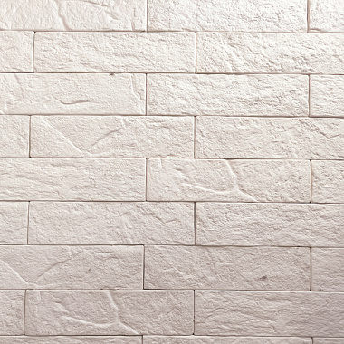 Плитка гипсовая декоративная Брик 03 белый 0,5 м²