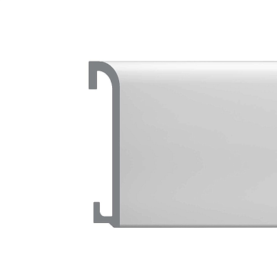 Плинтус Grace Flint PS GM белый 80*16 мм 2 м 