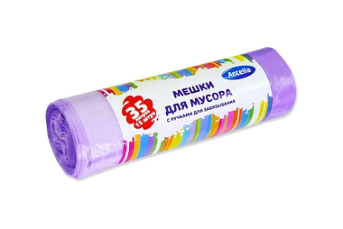 Мешки для мусора Антелла с ручками в ассортименте 35 л 15 шт 24719
