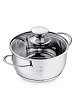 Кастрюля Regent Inox Linea Bimbo со стеклянной крышкой 1л 14*7 см 93-BIMv-03