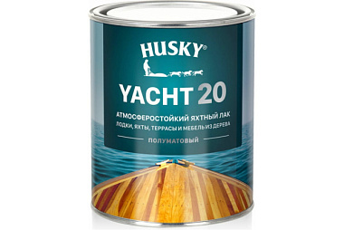 Лак Husky Yacht 20 яхтный суперпрочный атмосферный полуматовый 0,9 л 30135
