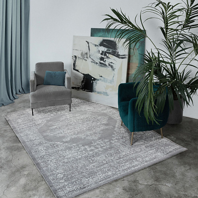 Ковер Flores 1,2*1,7 м 20040A D.Grey/Ivory