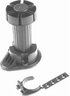 Опора Ликчел мебельная регулируемая с клипсой черная 100 мм 4 шт У8-8629