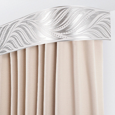Бленда Legrand Феникс для карниза белое серебро 7 см*30 м